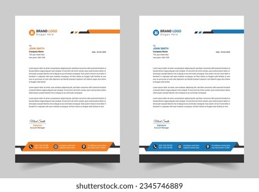 Corporate Letterhead Vector Design Template