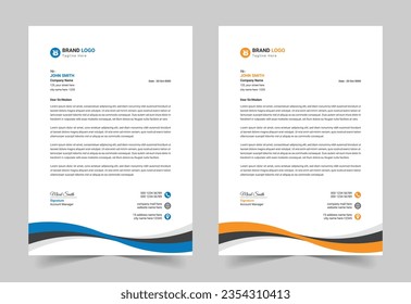 Corporate Letterhead Vector Design Template