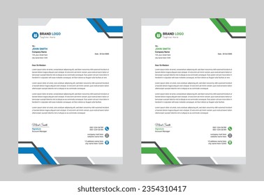 Corporate Letterhead Vector Design Template