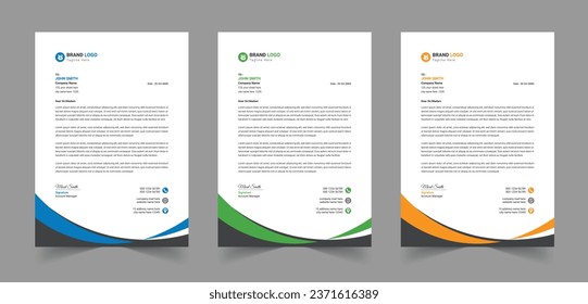 Corporate Letterhead Vector Design Template