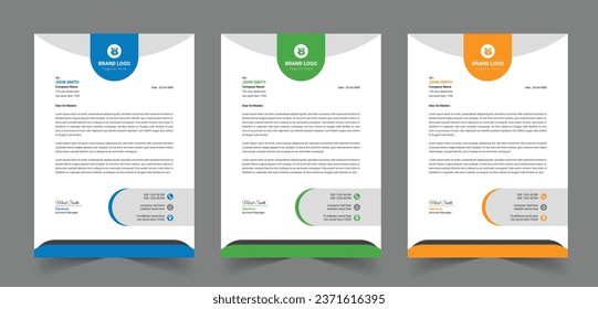 Corporate Letterhead Vector Design Template