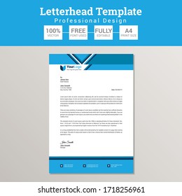 Corporate Letterhead Vector Template Design 