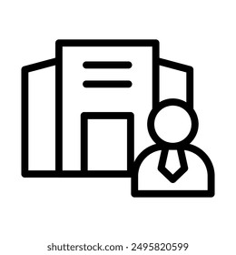 corporate line icon illustration vector graphic. Simple element illustration vector graphic, suitable for app, websites, and presentations isolated on white background