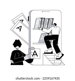 Corporate literature abstract concept vector illustration. Corporate magazine, company literature, printed enterprise brochure, brand representation strategy, brand newsletter abstract metaphor.