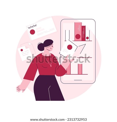 Corporate literature abstract concept vector illustration. Corporate magazine, company literature, printed enterprise brochure, brand representation strategy, brand newsletter abstract metaphor.