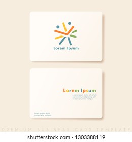 Corporate Logo Design and Business Card Template : Vector Illustration