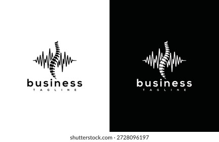 Design de logotipo corporativo com uma silhueta de cabeça de zebra estilizada com ondas de som em fundos contrastantes