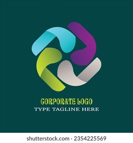 Corporate Logo Design, einzigartiges Corporate Logo-Design für viele Unternehmen und die Verwendung des Organisationslogos für diese Unternehmen.