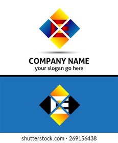 Corporate Logo E Letter company vector design template
