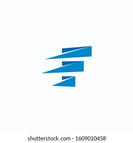 Corporate Logo F Letter company vector design template 
