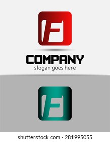 Corporate Logo F Letter company vector design template 