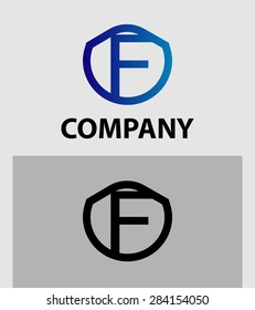 Corporate Logo F Letter company vector design template 