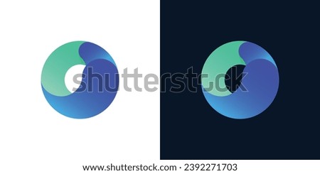 Corporate Logo with Letter O Vector Branding Identity, Gradient logo design