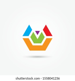 Corporate Logo Templates. logo abstract vector. Vintage old style logo icon monogram. Logo Business Technology Abstract Design