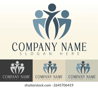Un logotipo corporativo que simboliza el trabajo en conjunto.