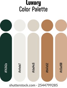 Corporate and Luxury Color Palette Template Guide. RGB color combination set example for graphic design, art, fashion or website. Abstract, vector.