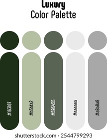 Corporate and Luxury Color Palette Template Guide. RGB color combination set example for graphic design, art, fashion or website. Abstract, vector.