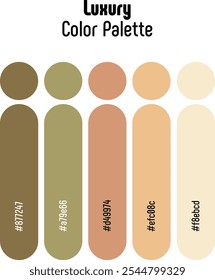 Corporate and Luxury Color Palette Template Guide. RGB color combination set example for graphic design, art, fashion or website. Abstract, vector.