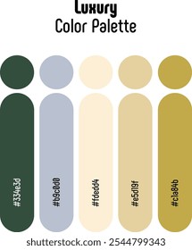 Corporate and Luxury Color Palette Template Guide. RGB color combination set example for graphic design, art, fashion or website. Abstract, vector.