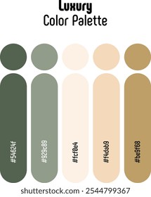 Corporate and Luxury Color Palette Template Guide. RGB color combination set example for graphic design, art, fashion or website. Abstract, vector.