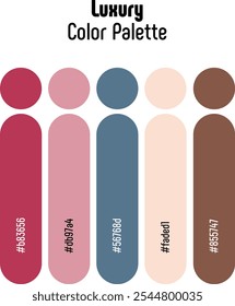 Corporate and Luxury Color Palette Template Guide. RGB color combination set example for graphic design, art, fashion or website. Abstract, vector.