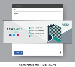Corporate mail signature template design