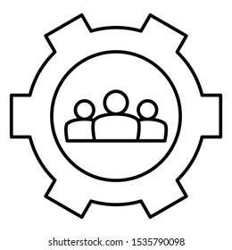 Corporate Management Concept Vector Icon Design 