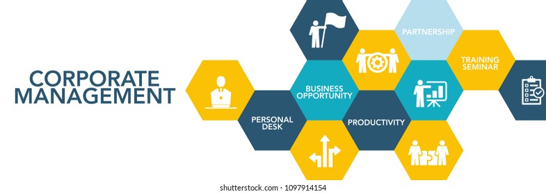 Corporate Management Icon Concept