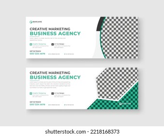 Corporate marketing agency ad social media web banner cover design template