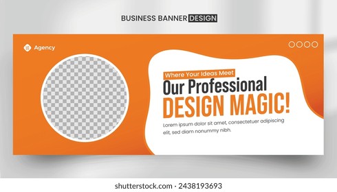 Corporate marketing agency business social media cover template web banner template