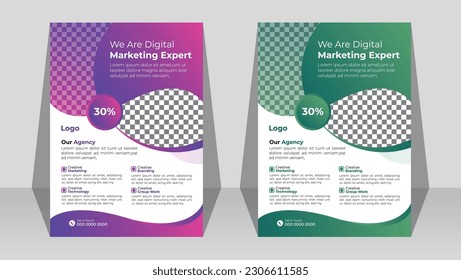 Corporate marketing business flyer template design