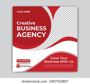 Corporate marketing business social media post vector design template. Creative online advertising social media banner