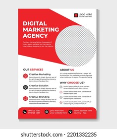 Corporate marketing flyer design template