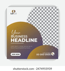 Corporate marketing flyer style social media post design creative colorful design and unique layout template, square add banner

