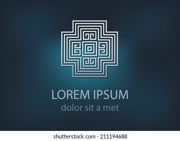 Corporate, Media, Technology styles vector logo design template.
