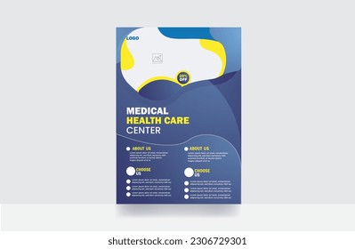 Corporate medical flyer healthcare banner design template
