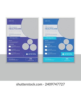 corporate medical vector flyer temple design 