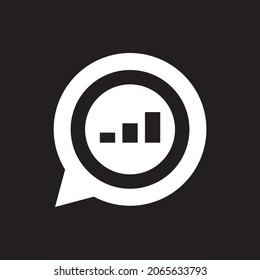 corporate message silhouette logo design