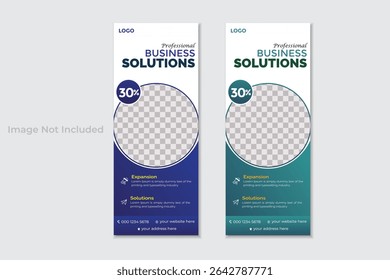 corporate minimal business rollup banner design template