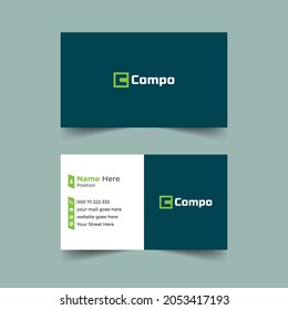 Corporate Minimal Clean Business Card Design Or Visiting Card Design Template