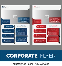Corporate minimal flyer template pack. Vector template design layout set. Clean, minimal, smooth, creative flyer, brochure, leaflet, poster design layout