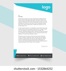 Corporate minimal letterhead design in corporate color