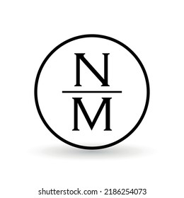 Corporate Minimal Logo Design Consisting of Letters N and M