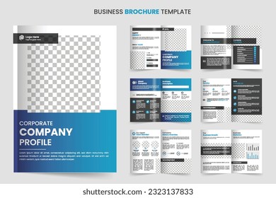 corporate minimal multipage brochure template design and Brochure template layout design 