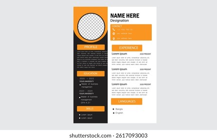 corporate minimal resume design template