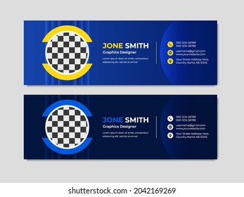 Corporate minimalist email signature template design.