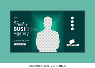 Corporate and minimalist YouTube thumbnail design.