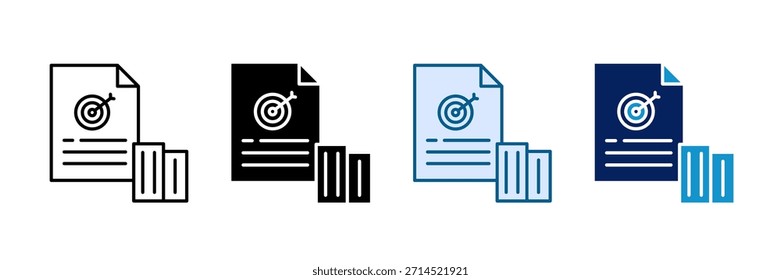 Conjunto de iconos de misión Corporativa Colección de estilo múltiple
