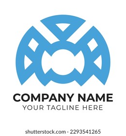 Corporate modern abstract monogram business logo design template for your business