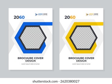 Conjunto de Modelos de Capa de Livro de Relatório Anual Corporativo Moderno